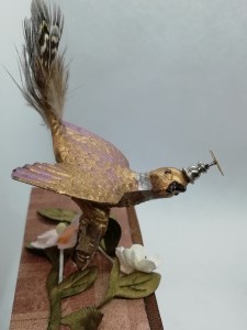 in steampunk plumage